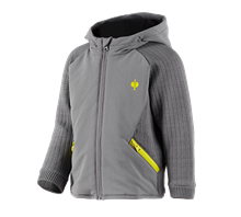 Hybride gebreide jack met capuchon e.s.trail,kind.