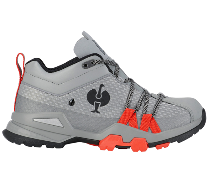 Hoofdaanzicht, O2, O2 Werkschoenen e.s. Kobuk low, parelgrijs/zonnig rood