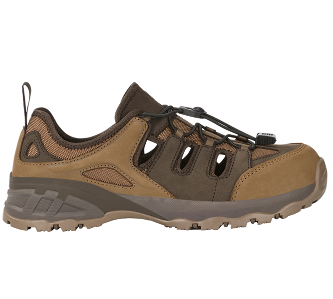 Hoofdaanzicht, Werkschoenen, e.s. S1 Veiligheidssandalen Pallas, hazelnoot/kastanje