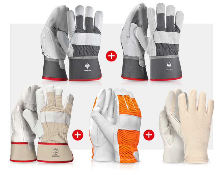 Hoofdaanzicht, Arbeidsveiligheid, Handschoen-pro set leder II