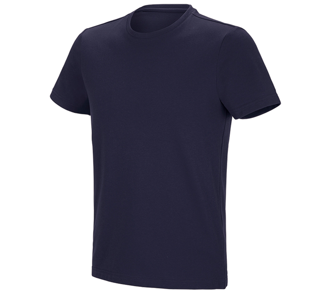 Hoofdaanzicht, T-Shirts, e.s. Functioneel T-shirt poly cotton, donkerblauw