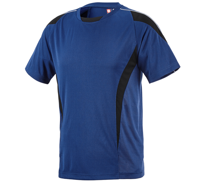 Hoofdaanzicht, T-Shirts, e.s. Funktioneel T-Shirt poly Silverfresh, korenblauw/zwart