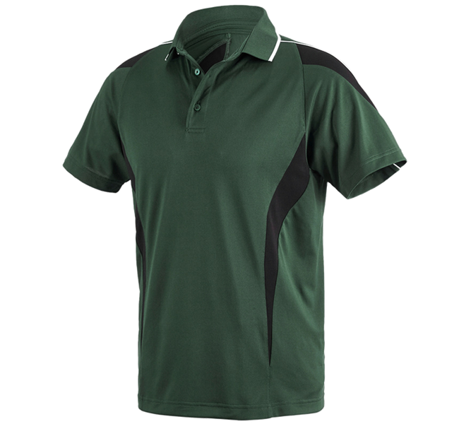 Hoofdaanzicht, Heren, e.s. Funktioneel Polo-Shirt poly Silverfresh, groen/zwart