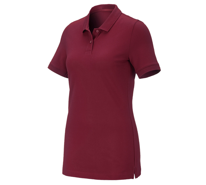 Hoofdaanzicht, Basics, e.s. Pique-Polo cotton stretch, dames, bordeaux