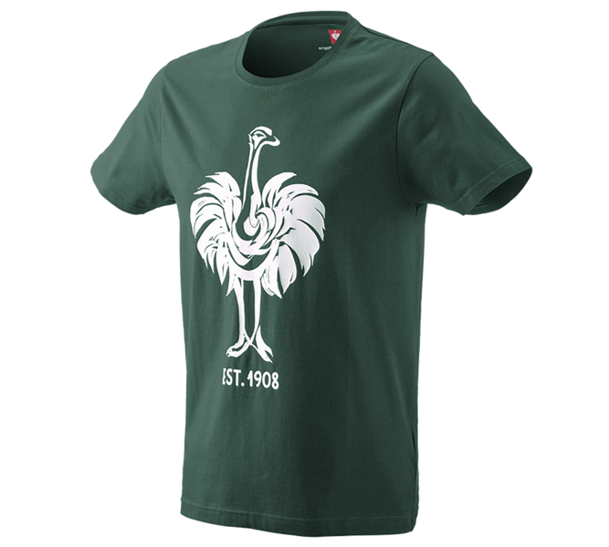 Hoofdaanzicht, Heren, e.s. T-Shirt 1908, groen/wit