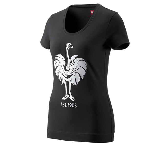 Hoofdaanzicht, Basics, e.s. T-Shirt 1908, dames, zwart/wit