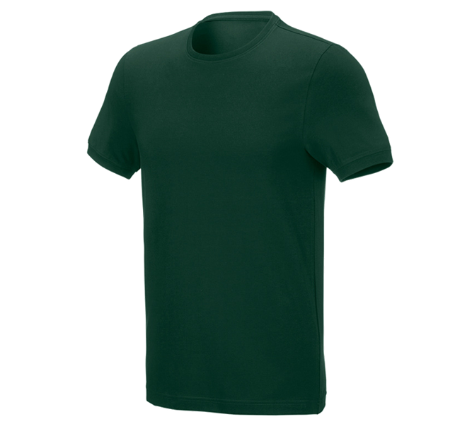 Hoofdaanzicht, Tuin-/ Land-/ Bosbouw, e.s. T-Shirt cotton stretch, slim fit, groen