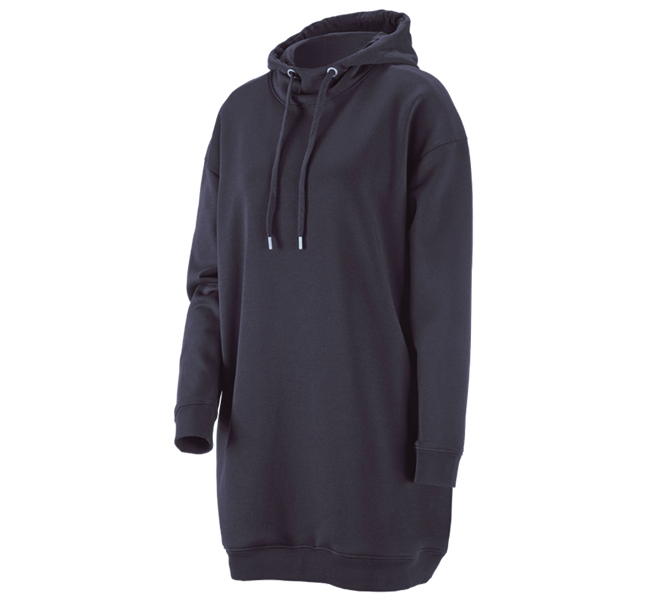 Hoofdaanzicht, Basics, e.s. oversize hoody-sweatshirt poly cotton, dames, donkerblauw