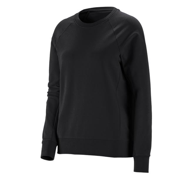 Hoofdaanzicht, Basics, e.s. Sweatshirt cotton stretch, dames, zwart