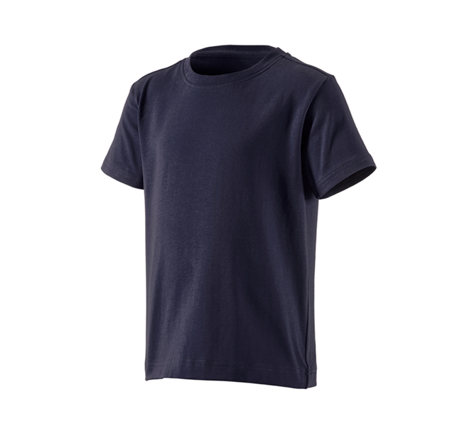 Hoofdaanzicht, Kinderen, e.s. T-shirt cotton stretch, kinderen, donkerblauw
