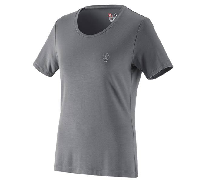Hoofdaanzicht, e.s.ventura vintage, Modal-shirt e.s. ventura vintage, dames, bazaltgrijs
