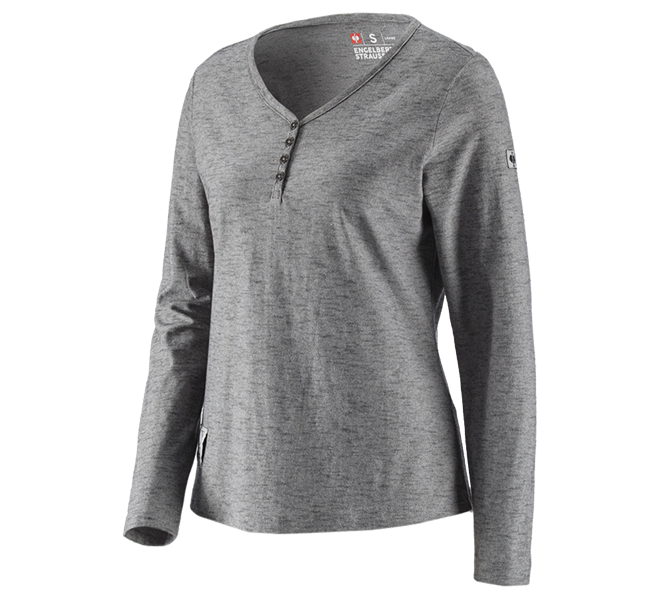 Hoofdaanzicht, Longsleeves, Longsleeve e.s.vintage, dames, zwart melange