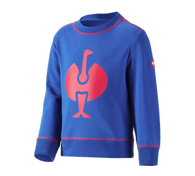 Hoofdaanzicht, Kleding, Sweatshirt e.s.motion 2020, kinderen, korenblauw/vuurrood