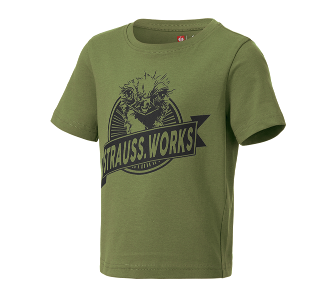Hoofdaanzicht, Kleding, T-shirt e.s.iconic works, kinderen, berggroen