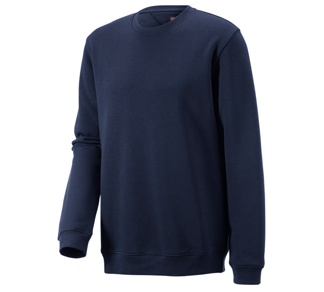 Hoofdaanzicht, Kleding, e.s. Sweatshirt poly cotton, long fit, donkerblauw