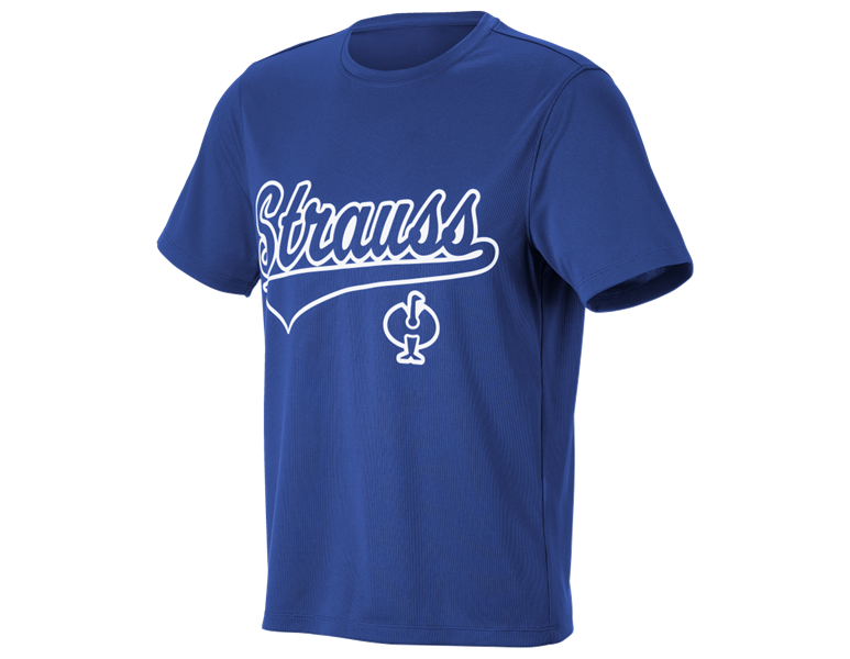 Hoofdaanzicht, Kleding, e.s. Functionele t-shirt Strauss, korenblauw