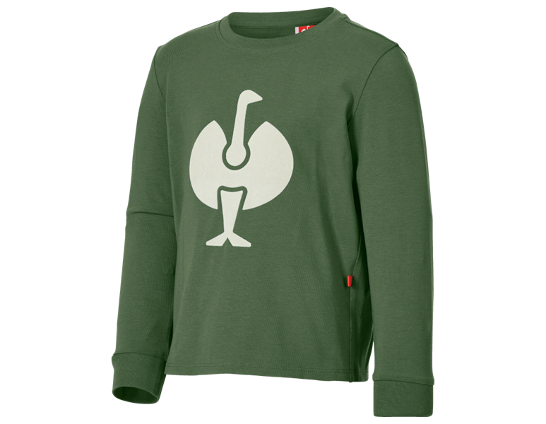 Hoofdaanzicht, Kinderen, e.s. Pyjamalongsleeve cotton stretch, kinderen, nordic groen