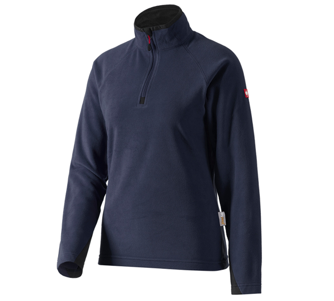 Hoofdaanzicht, Dames, Dames Microfleece schipperstrui dryplexx® micro, donkerblauw