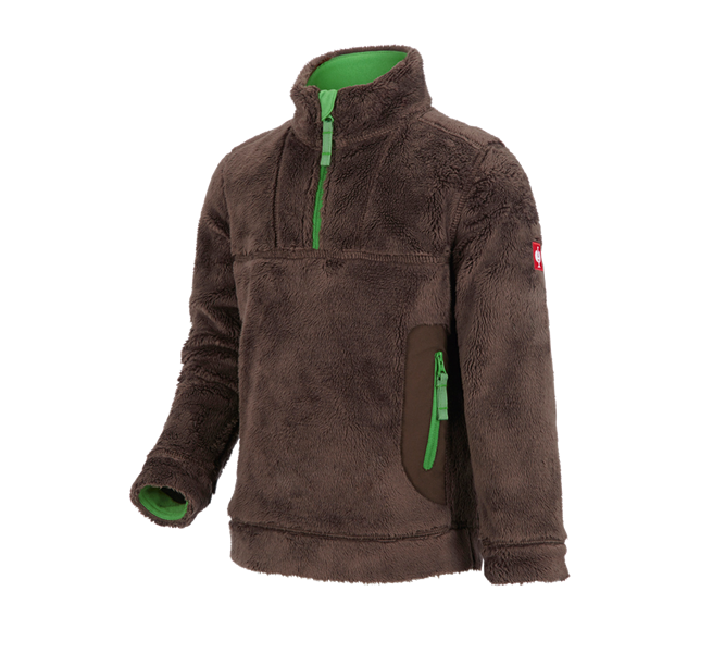 Hoofdaanzicht, Truien | Schipperstruien, Schipperstrui Highloft e.s.motion 2020, kinderen, kastanje/zeegroen