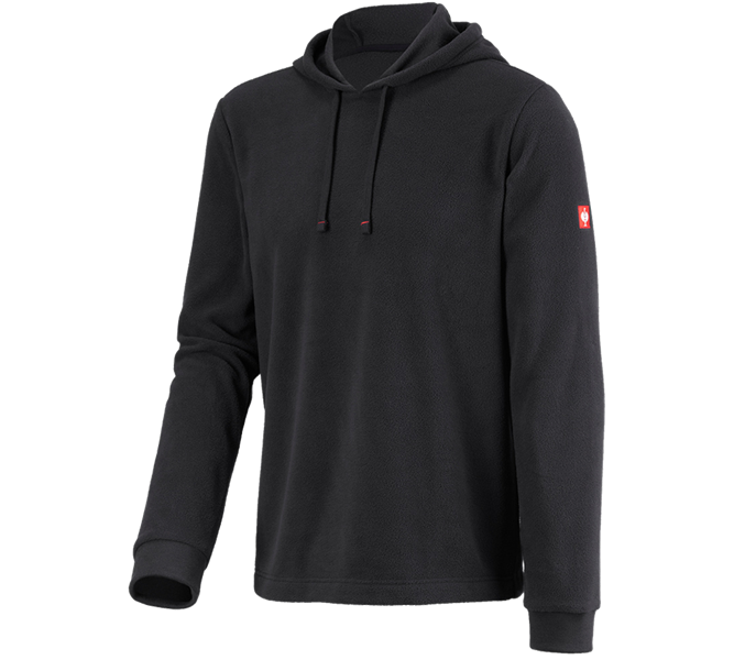 Hoofdaanzicht, Heren, e.s. Fleece hoody, zwart