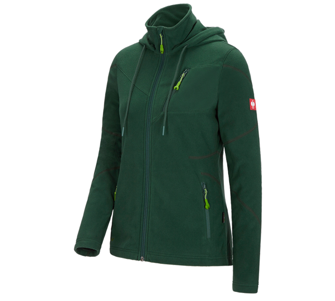 Hoofdaanzicht, Dames, Fleece capuchonjack e.s.motion 2020, dames, groen