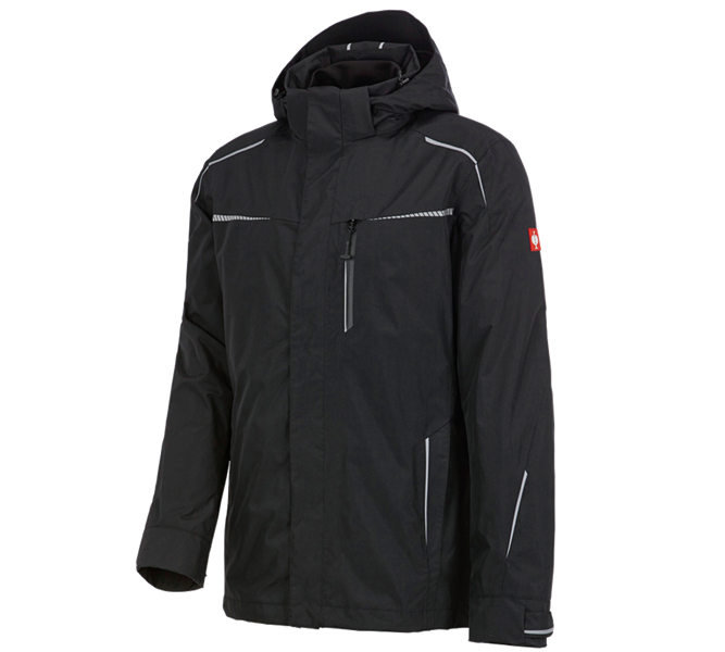Hoofdaanzicht, Kleding, 3 in 1 functioneel jack e.s.motion 2020, heren, zwart/platina