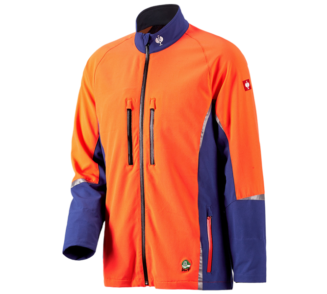 Hoofdaanzicht, Werkjacks, e.s. Bosbouwsjack, KWF, korenblauw/signaaloranje