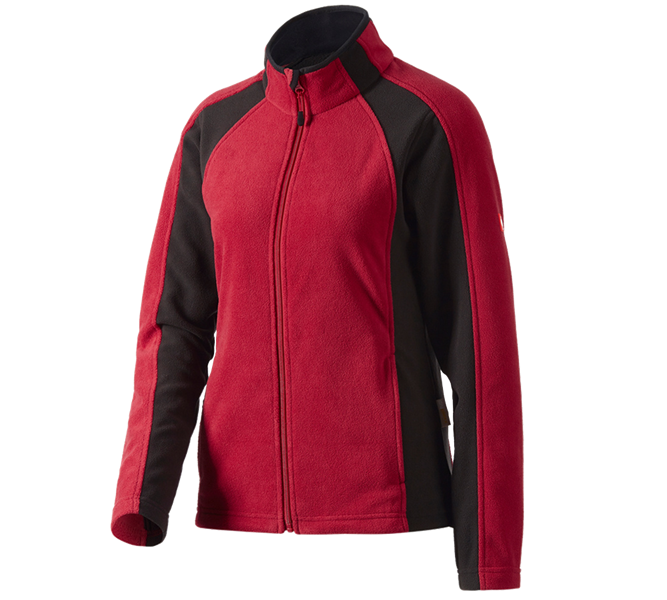 Hoofdaanzicht, Fleece Jassen | Gebreide Jassen, Dames Microfleece jack dryplexx® micro, rood/zwart