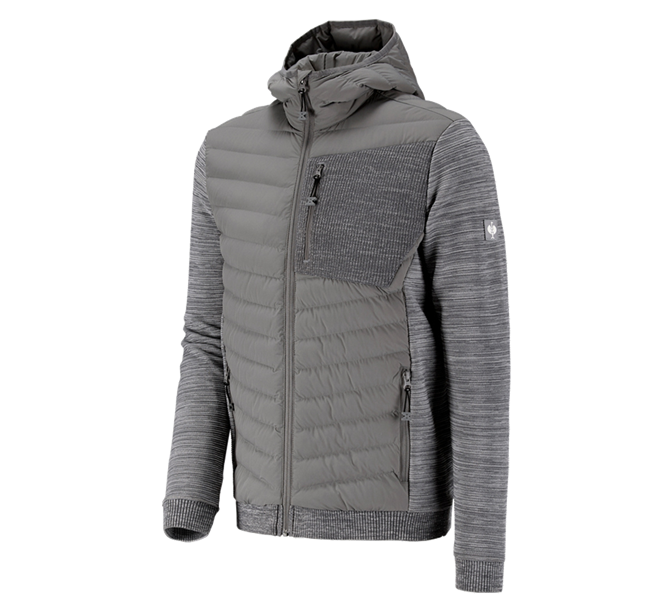 Hoofdaanzicht, Zoeken, Hybrid gebreid capuchonjack e.s.motion ten, graniet melange