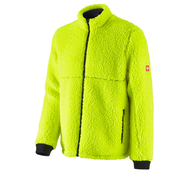 Hoofdaanzicht, Kleding, e.s. Bosbouw-fleecejack, signaalgeel
