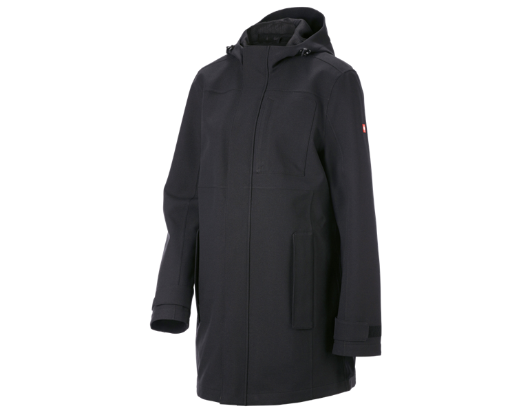 Hoofdaanzicht, Nieuwe, Regenparka e.s.e:pic, dames, zwart