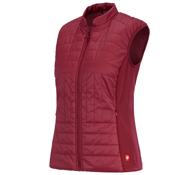 Hoofdaanzicht, Werkvesten, e.s. Funct. gewatteerde thermostretch bodywarm.,d., robijn