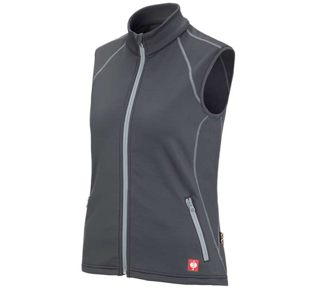 Hoofdaanzicht, e.s.motion 2020, Bodywarmer thermo stretch e.s.motion 2020, dames, antraciet/platina