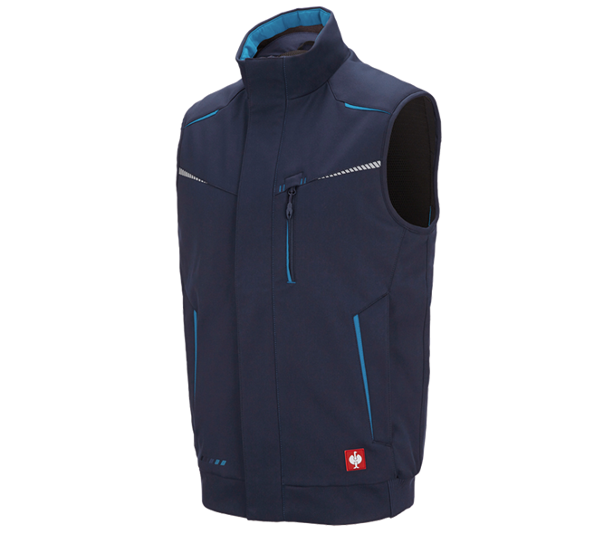 Hoofdaanzicht, Heren, Winter-softshellbodywarmer e.s.motion 2020, donkerblauw/atol