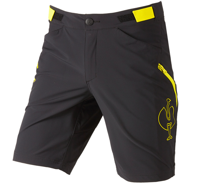 Hoofdaanzicht, Shorts | 3/4 Broeken, Functioneel short e.s.trail, zwart/zuurgeel
