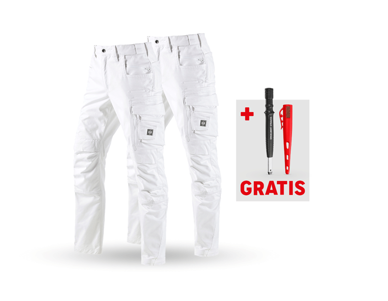 Hoofdaanzicht, Zoeken, SET: 2x Werkbroek e.s.motion ten, wit