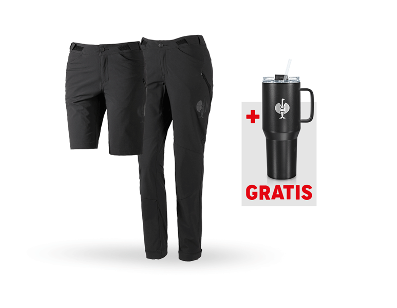 Hoofdaanzicht, Koopjes, SET: Functionele broek + Short e.s.trail, dames, zwart