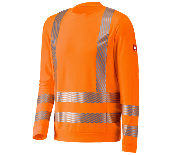 Hoofdaanzicht, Heren, e.s. Functionele veiligheids-longsleeve, signaaloranje