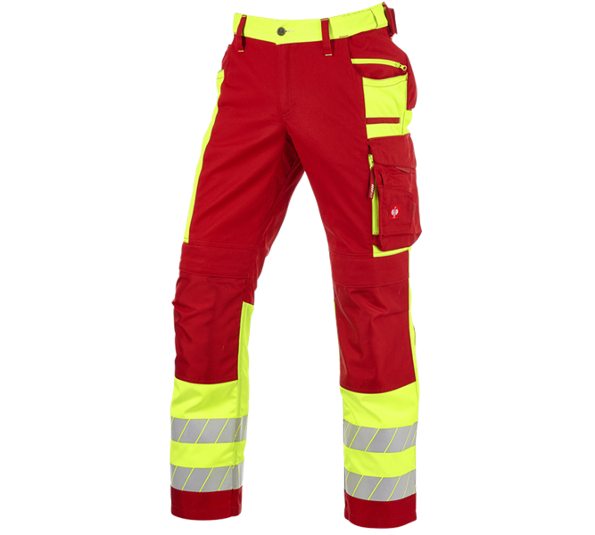 Hoofdaanzicht, e.s.motion 24/7, Veiligheidswerkbroek e.s.motion 24/7, rood/signaalgeel