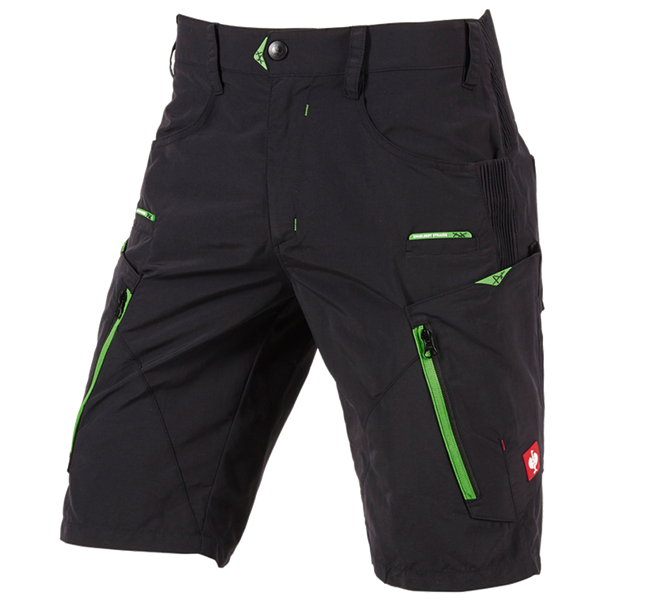 Hoofdaanzicht, Shorts | 3/4 Broeken, e.s. Functionele short Superlite, zwart/neon groen