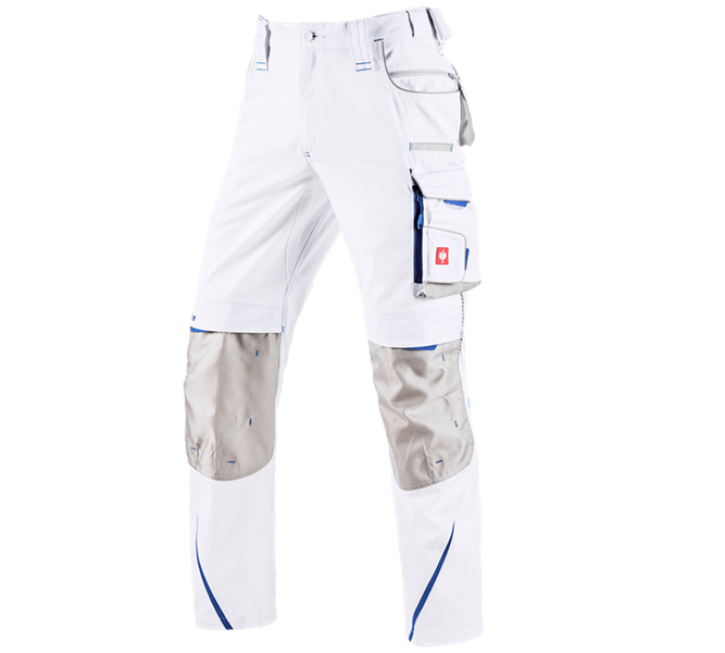 Hoofdaanzicht, Zoeken, Werkbroek e.s.motion 2020, wit/gentiaanblauw