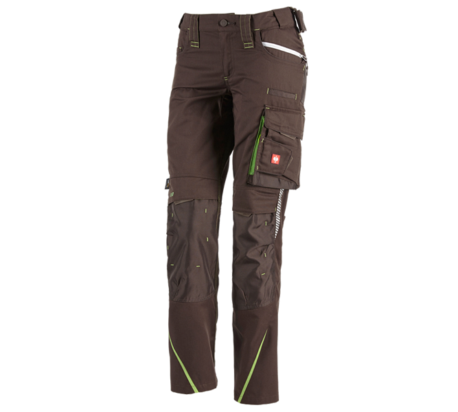 Hoofdaanzicht, Kleding, Damesbroek e.s.motion 2020, kastanje/zeegroen