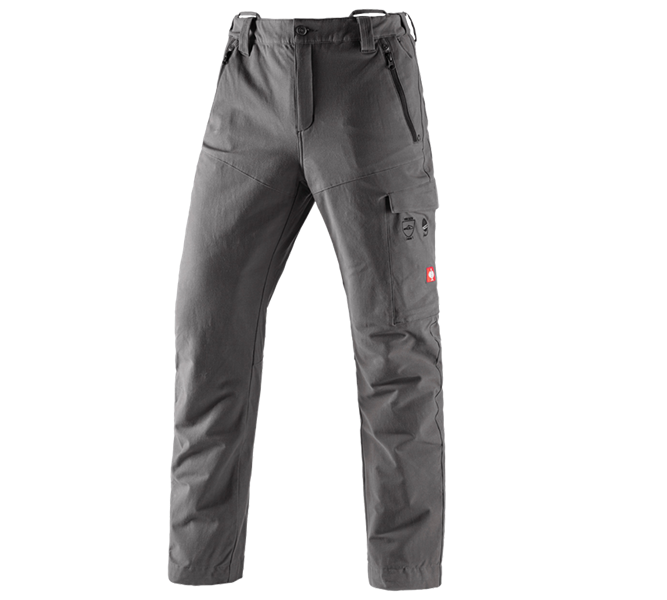 Hoofdaanzicht, Heren, Bosbouwwerkbroek e.s.cotton touch met snijbescherm, carbongrijs
