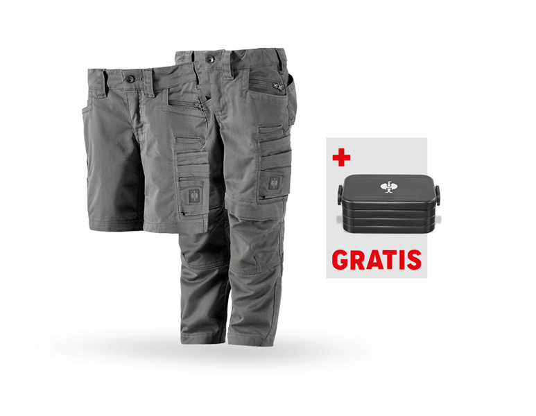 Hoofdaanzicht, Zoeken, SET: Broek + Short e.s.motion ten, kinderen, graniet