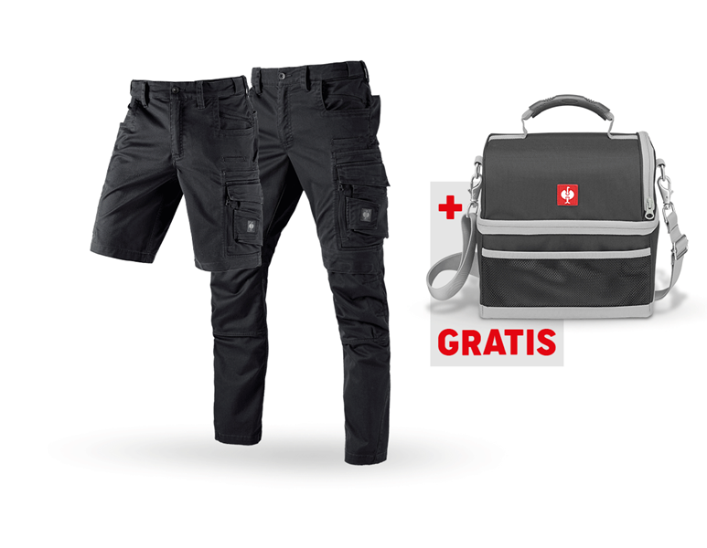 Hoofdaanzicht, Actie-sets, SET: Werkbroek + Short e.s.motion ten, oxidezwart