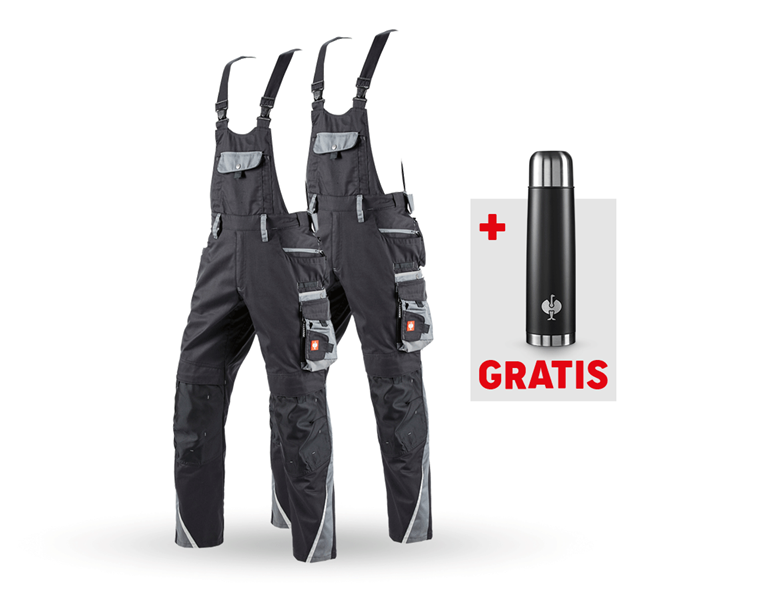 Hoofdaanzicht, Kleding, SET: 2x Tuinbroek e.s.motion, grafiet/cement