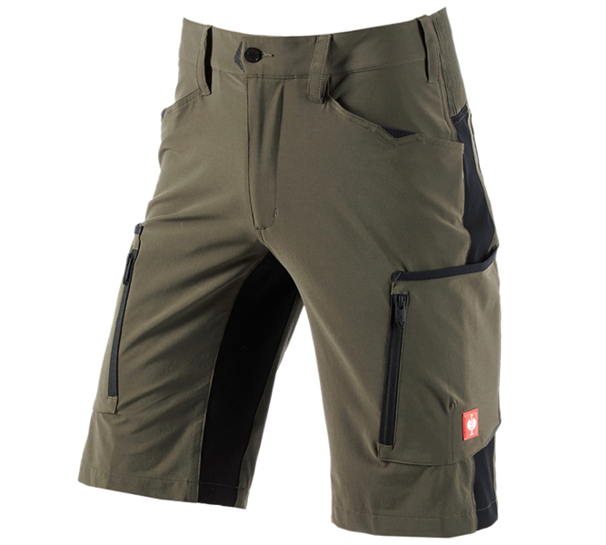 Hoofdaanzicht, Tuin-/ Land-/ Bosbouw, Short e.s.vision stretch, heren, mos/zwart