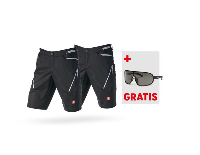Hoofdaanzicht, Actie-sets, 2x Multipocketshort e.s.ambition, zwart/platina