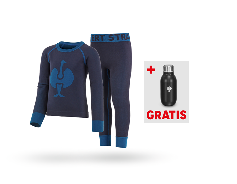 Hoofdaanzicht, Kinderen, SET: e.s. Long Pants + Longsleeve seamless, kinder, donkerblauw