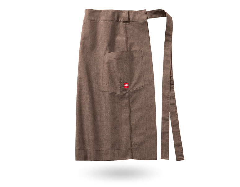 Hoofdaanzicht, Horeca Schorten, Bistroschort e.s.fusion, heren, kastanje melange